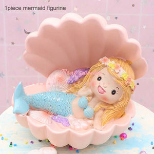 Mermaid ornament for birthday cake