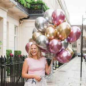 Metallic balloon for a mermaid decoration