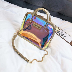 Sirens holographic transparent bag