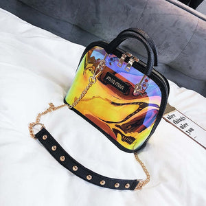 Sirens holographic transparent bag