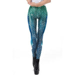 Leggings design, small scale and mermaid fin