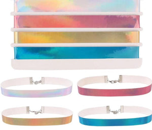 Set 4 Holographic Necklaces