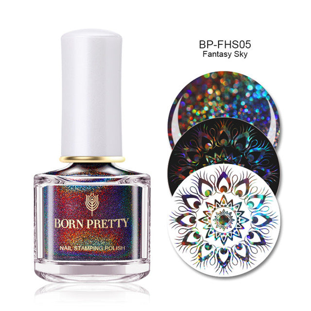 Holographic effect nail polish