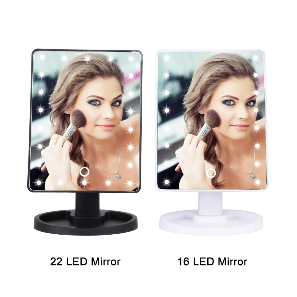 Mirror with professional lighting for makeup