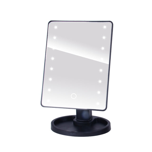 Mirror with professional lighting for makeup