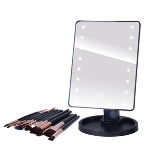 Mirror with professional lighting for makeup