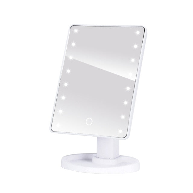 Mirror with professional lighting for makeup