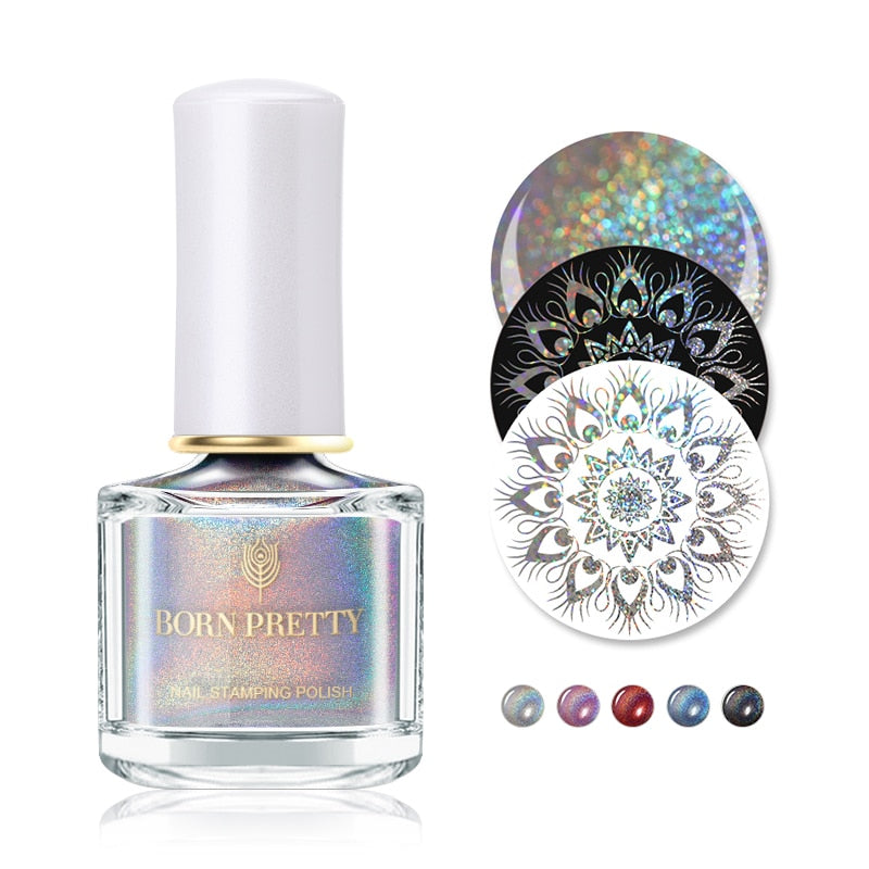 Holographic effect nail polish