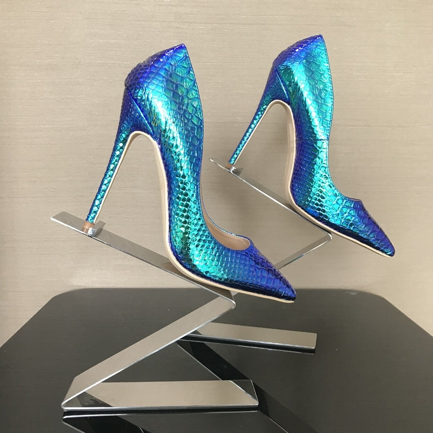 Mermaid metallic high shoe