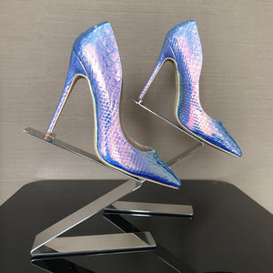 Mermaid metallic high shoe