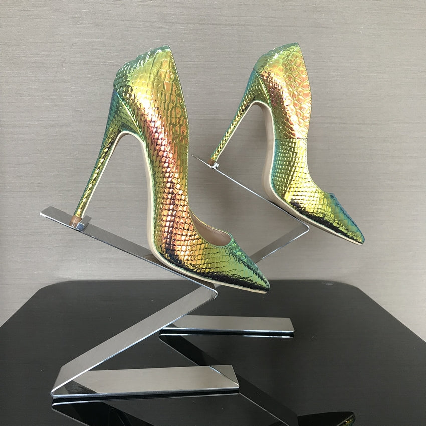 Mermaid metallic high shoe