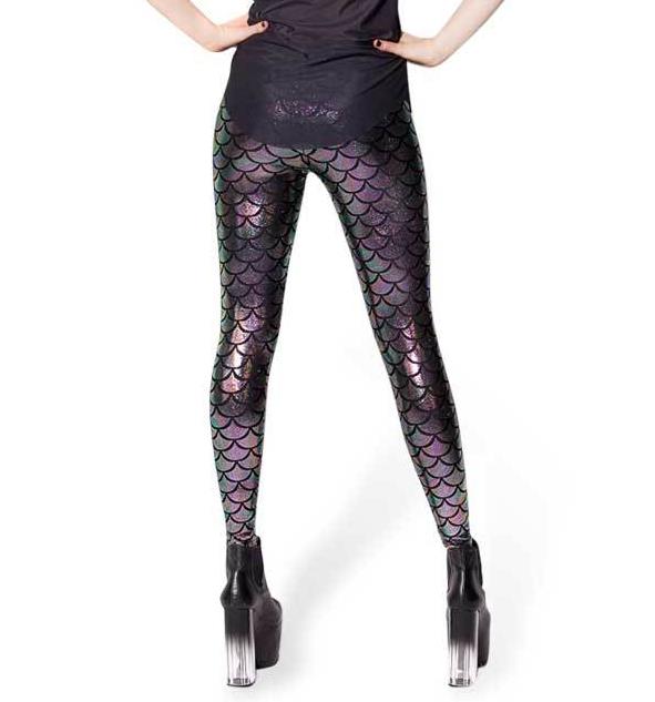 Leggins design Mermaid scales and metal