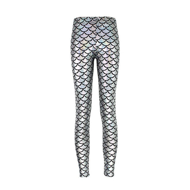 Leggins design Mermaid scales and metal