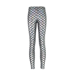 Leggins design Mermaid scales and metal