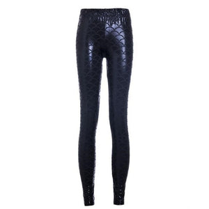 Leggins design Mermaid scales and metal