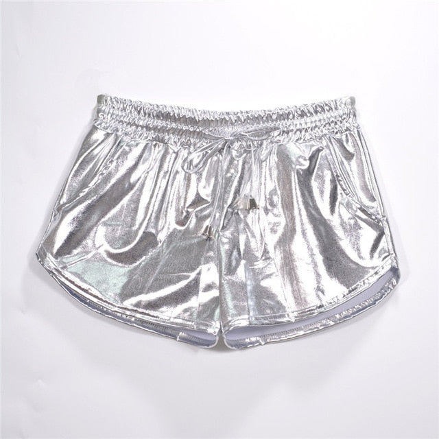 Metallic hologram shorts