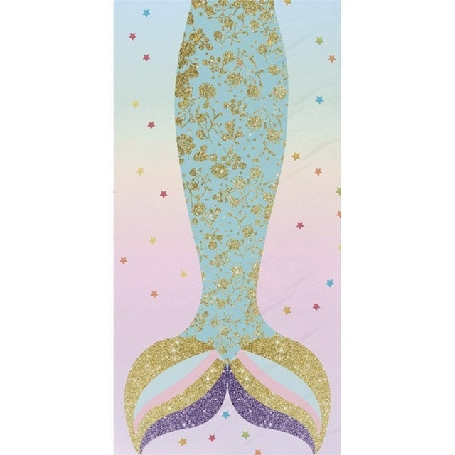 Mermaid bath towel