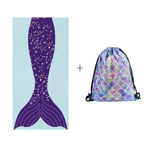 Mermaid bath towel