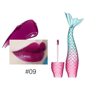 Matte and metallic permanent mermaid shape lipstick