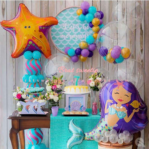 Metallic balloons decoration Mermaid